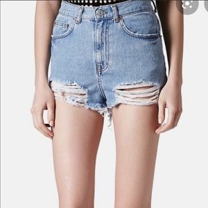 Topshop moto mom shorts